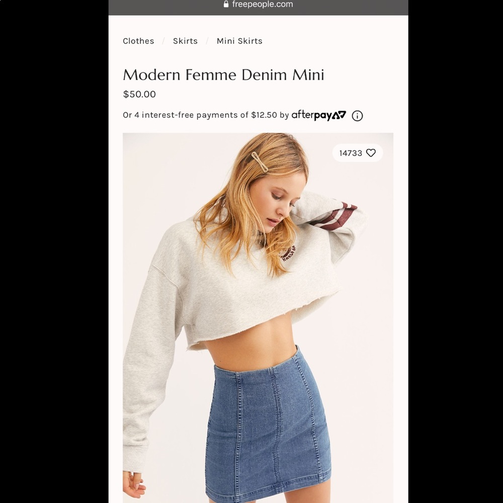 Free People Denim Skirt